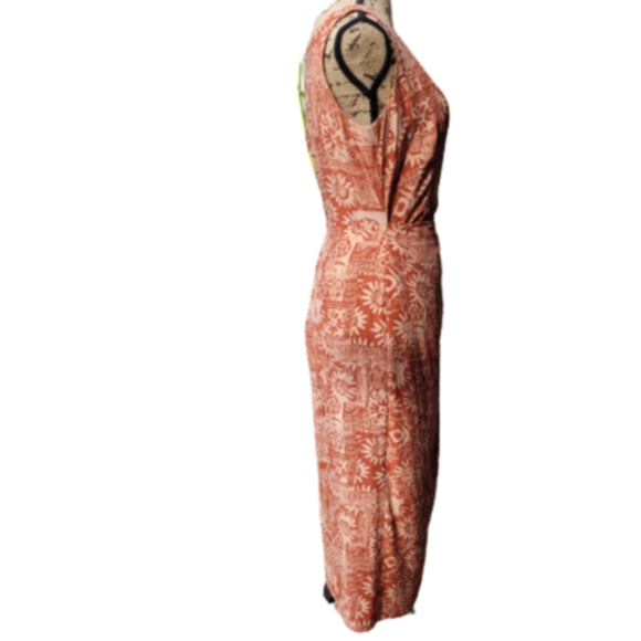 Spenser Jeremy 100% Silk Wrap Tie Midi Dress Size 8 - Picture 9 of 14